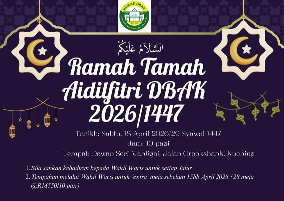 Poster atau jemputan rasmi majlis keluarga Waris DBAK — bahan 2